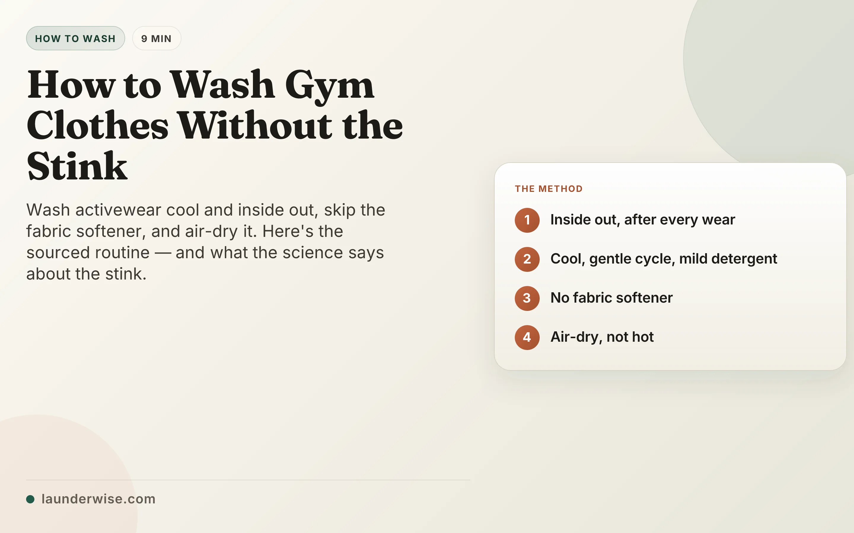How to Wash Gym Clothes Without the Stink