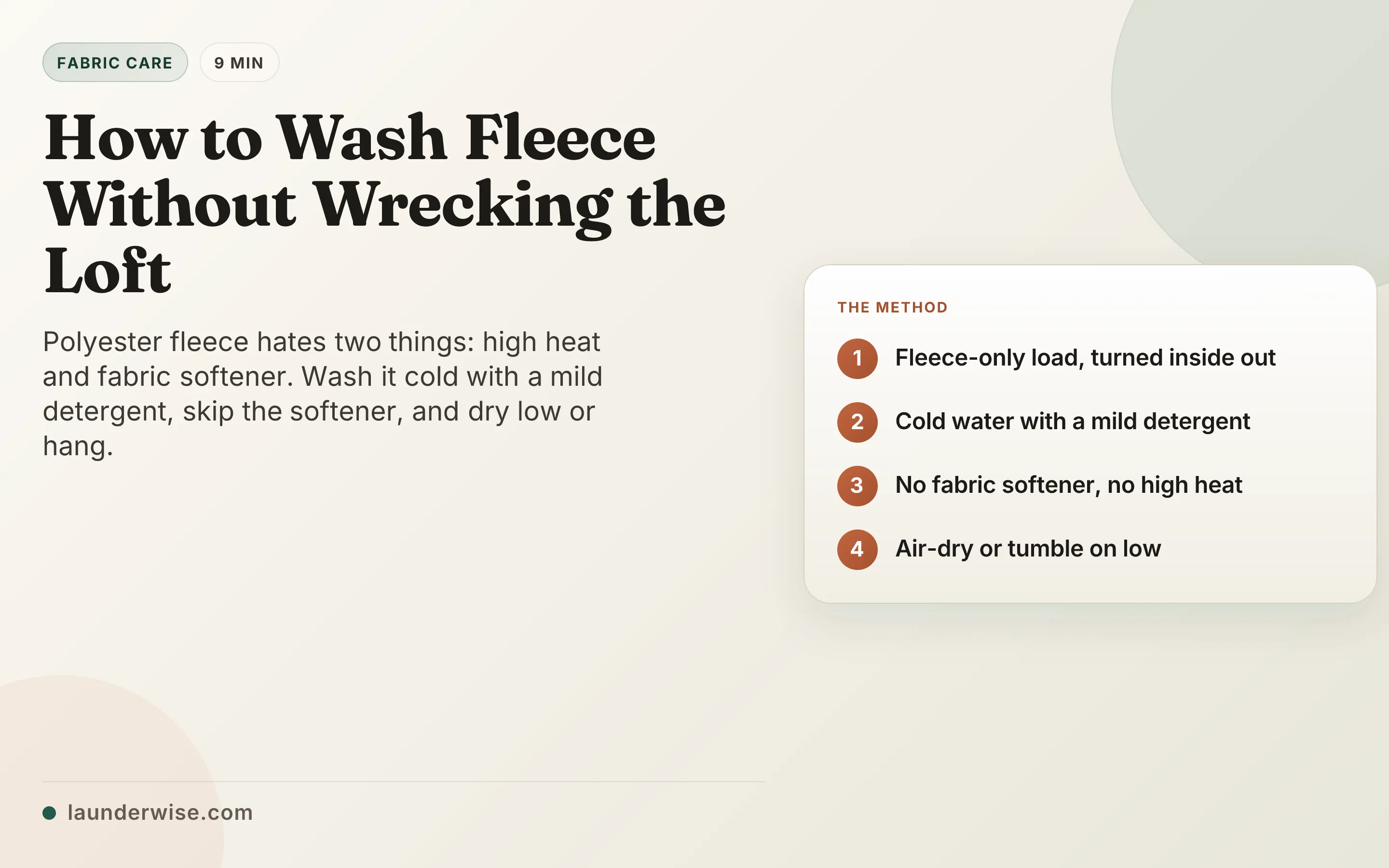 How to Wash Fleece Without Wrecking the Loft