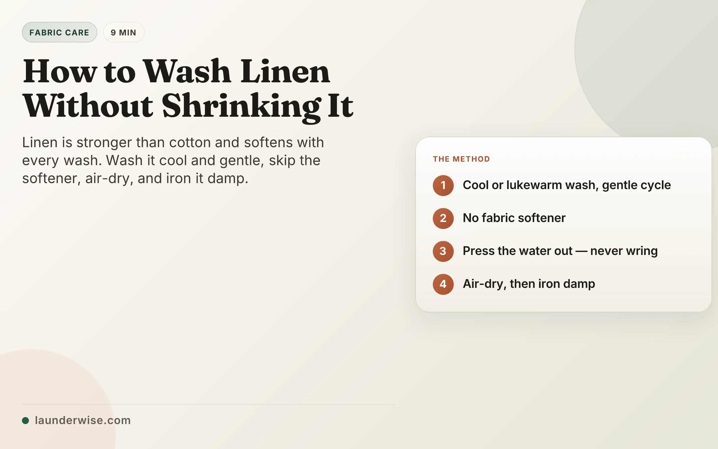 How to Wash Linen Without Shrinking It